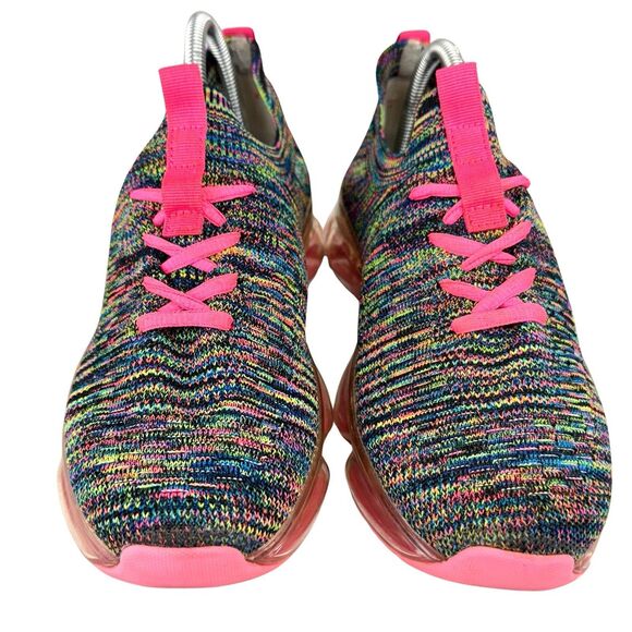 Air Underground Slip On Sneakers Womens Size 9.5 Pink Multi-color Knit Lace-Up - Picture 7 of 12